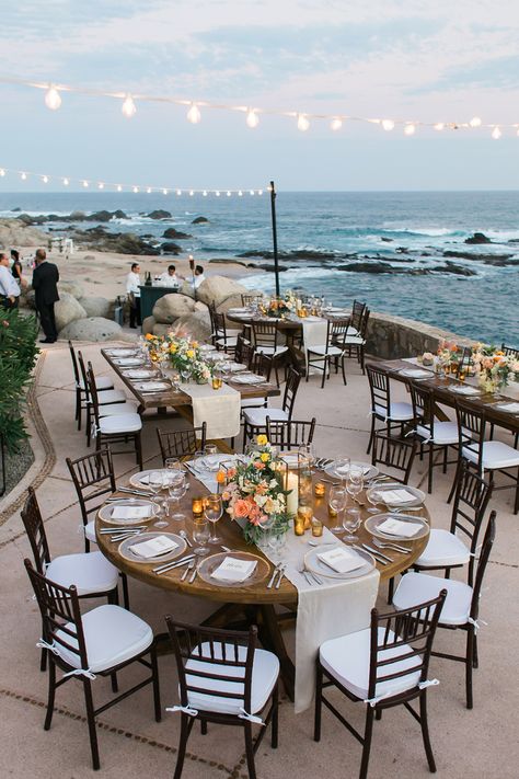 Cabo Is King For Wedding Destinations And It Isn't Hard To See Why Sunset Beach Wedding, Sunset Beach Weddings, Beach Wedding Reception, Cabo Weddings, Beach Wedding Inspiration, Beach Wedding Decorations, Beach Theme Wedding, Ideal Wedding, Sunset Beach