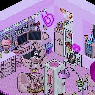 Habbo Hotel, Setup Gamer, Kawaii Games, Arte Do Kawaii, Adorable Homes Game, Pix Art, Isometric Art, Cute App, Pixel Art Games