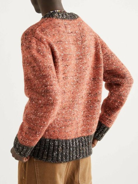 Tweed Sweater, Mens Knit Sweater, Knitwear Inspiration, Handmade Sweater, Sweater For Men, Textiles Fashion, Knitwear Men, Merino Wool Sweater, Sweater Design