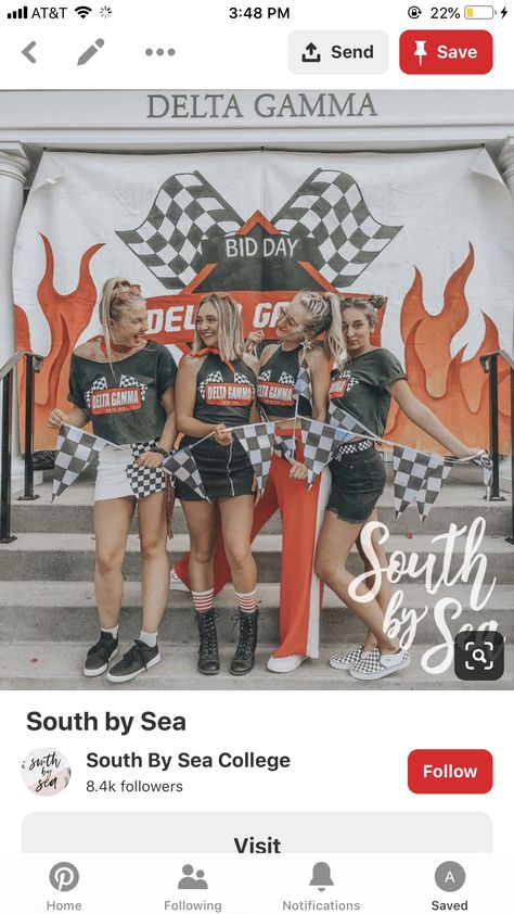 Sorority Race Car Bid Day, Nascar Party Outfit, Nascar Theme Outfit, Nascar Bid Day Theme, Nascar Bachelorette Party, Race Track Outfit, Race Car Bid Day, Nascar Race Day Outfits, Nascar Bid Day