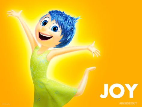 Joy is the protagonist of Inside Out. She is the yellow Emotion and the main Emotion out of the five that live inside the mind of Riley, the others being Fear, Anger, Disgust and Sadness. She appears to be happy all the time and full of energy. Amy Poehler describes her as follows: "Joy is the engine. She keeps everyone moving and happy. She represents the parts of Riley that are starting to change and become more complicated, and she is reluctant to let that change happen. She may be th... Disney 4k, Iphone Wallpaper Disney, Joy Costume, Joy Inside Out, Movie Inside Out, Inside Out Characters, 디즈니 캐릭터, Disney Inside Out, Disney Pixar Movies