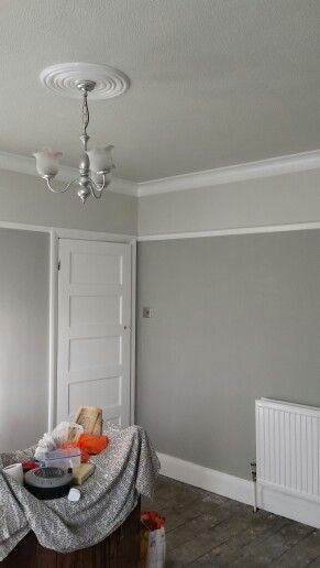 Grey living room. Dulux misty mountain, pebble shore and white cotton satinwood. Pebble Shore Dulux Paint, Pebble Shore Dulux, Paint Living Room, Brown And Cream Living Room, Cream And White Bedroom, Grey Living Room Ideas, Brown Living Room Decor, Grey Living Room, Dulux Paint