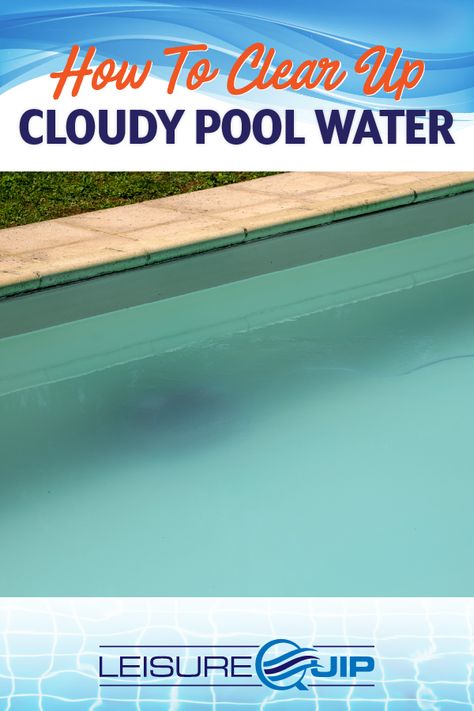 How do I clear up cloudy pool water? This step-by-step guide will outline the products and instructions to quickly and effectively clear up cloudy or hazy swimming pool water. For more pool care and troubleshooting information, visit LeisureQuipInc.com Cloudy Pool Water, Swimming Pool Cleaning, Water Rescue, Pool Care, Swimming Pool Water, Pool Sizes, Pool Maintenance, Water Can, Pool Cleaning