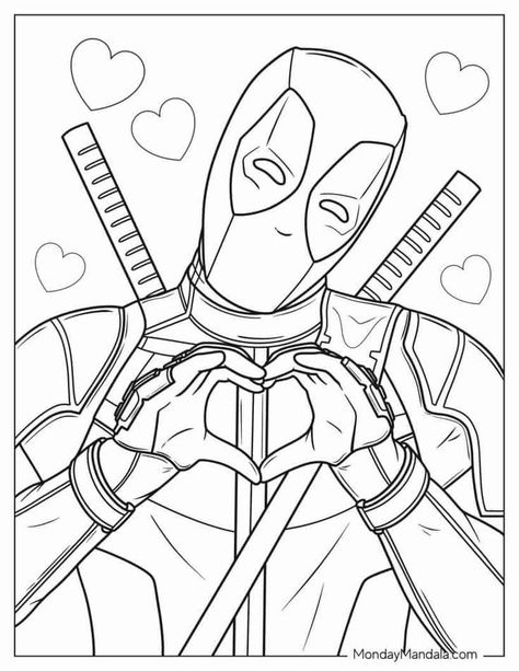 Coloring Pages Superhero, Deadpool Coloring Pages, Sleeves Tattoos, Avengers Coloring Pages, Superhero Coloring Pages, Avengers Coloring, Hello Kitty Colouring Pages, Spiderman Coloring, Adult Coloring Books Printables