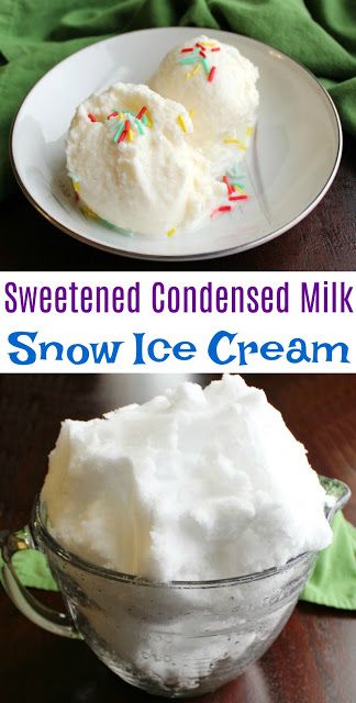 Snow Cream Recipe Condensed Milk, Snow Icecream, Snow Ice Cream Recipe, Snowcream Recipe, Snow Recipe, Winter Torte, Blogger Ideas, Easy Homemade Ice Cream, Snow Ice Cream