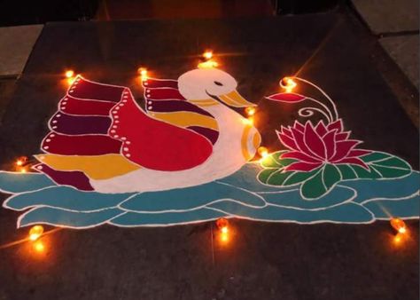 Rangoli Idea, Deepavali Rangoli, Happy Diwali Rangoli, Idea To Draw, Happy Deepavali, New Year Rangoli, 2023 Happy New Year, Latest Rangoli, Simple Rangoli Designs Images