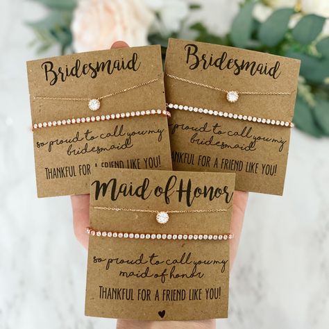 Ways To Ask Bridesmaids, Bridesmaid Gifts From Bride, Bridesmaid Proposal Diy, Bridesmaids Ideas, Bridesmaid Favors, Asking Bridesmaids, Bridesmaid Thank You, Bridesmaid Boxes, Necklace Matching