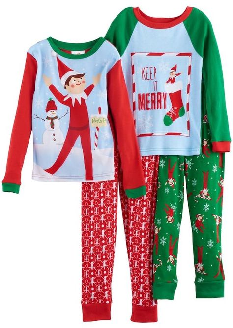 The Elf on the Shelf Boys 4-10 The Elf on the Shelf® 4-Piece Pajama Set #ad Elf On The Shelf Family, Elf On The Shelf Pajamas, Good Elf Names, Popular Christmas Movies, Elf On The Shelf Arrival, Delicious Christmas Desserts, Elf Names, Family Pajamas, Christmas Activities