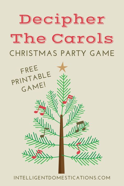 A Christmas Party Game using pencil and paper which can be played in teams. You will need to figure out which Christmas song the clue is talking about. Some folks may start singing during this game. A fun party game for the holiday season. Family Friendly Christmas Party, Party Games To Play, Christmas Song Games, Games Christmas Party, Funny Christmas Party Games, Christmas Carol Game, Party Games Christmas, Easy Kids Christmas, Christmas Gift Games