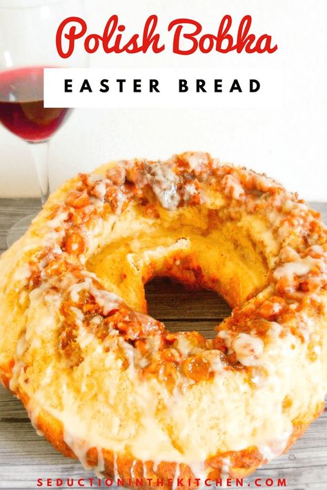 Do you want to make homemade Easter bread? Polish Bobka Easter Bread is an International Easter bread recipe. This Polish sweet bread is an easy recipe that you can make at home. You will love this Easter sweet bread recipe. | SeductionInTheKitchen.com via @SeductionRecipe Polish Sweet Bread, Easter Sweet Bread, Sweet Bread Recipe, Vegan Bakes, Babka Bread, Bread Bites, Cultural Foods, Easter Bread Recipe, Italian Easter Bread