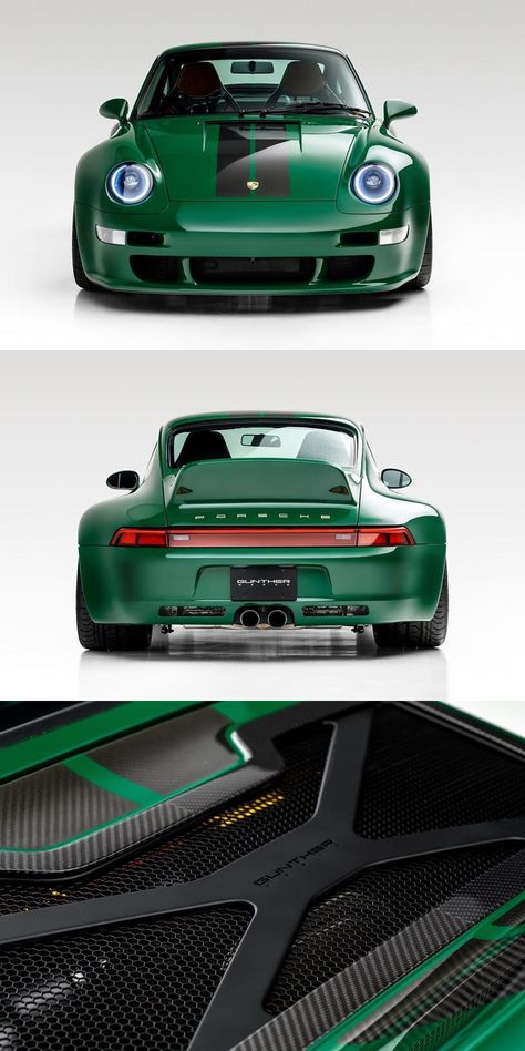 Gunther Werks Reveals Its Gorgeous Irish Green 993. We want this more than we want our next breath. Gunther Werks Porsche, Gunther Werks, Car References, Green Cars, Dominic Cooper, Porsche 550, Hummer Cars, Stance Cars, Top Car