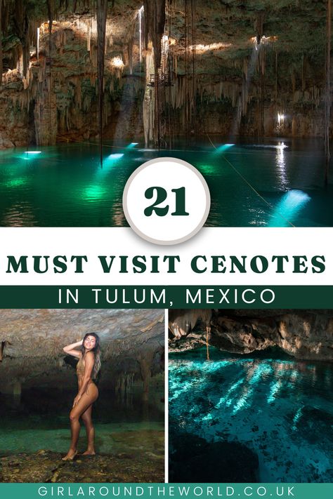 If you want to find out everything there is to know about the best cenotes in Tulum, how to visit them and whether or not you should take a tour, read on, this complete guide has all the information you need! Cenotes Tulum, Mexico Itinerary, Tulum Travel Guide, Tulum Travel, Mexico Travel Guides, Beach Destinations, Mexico Travel Destinations, Travel Mexico, Travel Destinations Bucket Lists