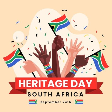 Happy Heritage Day, Heritage Day South Africa, Xhosa Traditional Attire, Heritage Day, South African Flag, Cute Love Memes, Graphic Design Fun, Flag Colors, African Culture