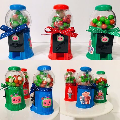 Mini Gumball Machine, Candy Table Decorations, Party Souvenirs, Cocomelon Theme, Light Blue Ribbon, Holiday Schedule, Star Banner, Baby High Chair, Candy Table