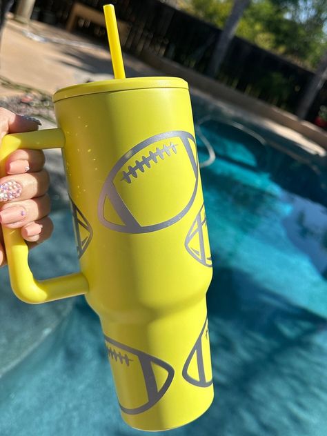 Customize Tumbler, 40oz Tumbler, Reusable Straw, Permanent Vinyl, Mug Gift, Gifts For Father, Free Gift, Lime Green, Fathers Day Gifts