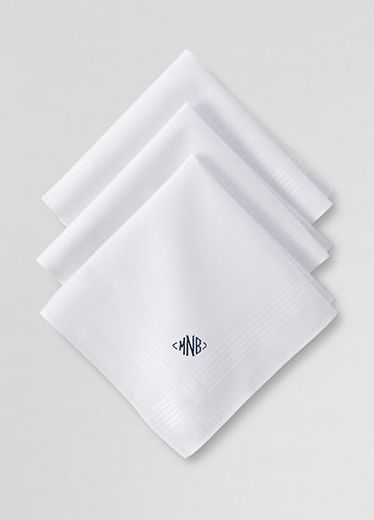 Betty Neels, Monogrammed Handkerchiefs, Pocket Square Styles, White Pocket Square, Pocket Handkerchief, Monogrammed Linens, Handkerchief Men, Crochet Hook Set, Knitting Tools