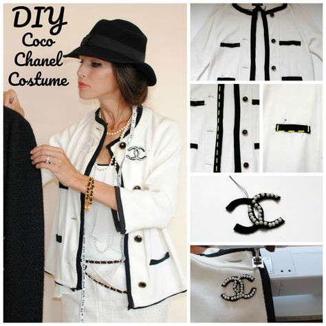 DIY: Coco Chanel Costume from scratch Coco Chanel Costume, Karl Lagerfeld Costume, Trash To Couture, Teen Crafts, Chanel Decor, Chanel Quotes, Coco Chanel Quotes, Sassy Style, Vintage Chanel Bag