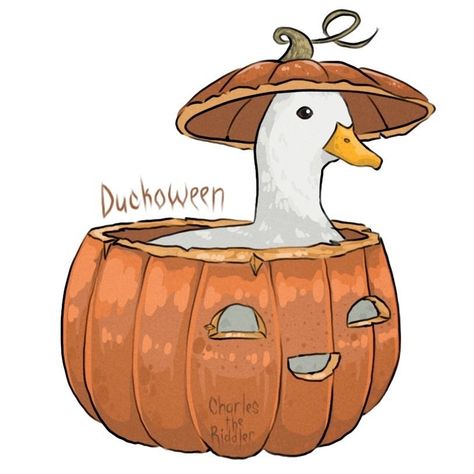 halloween duck • Instagram Halloween Duck Wallpaper, Cute Things To Draw Halloween, What Duck Are You, Duck Drawing Aesthetic, Thanksgiving Duck, Ducks Drawing, Cute Halloween Animals, Duck Pfp, Youtube Content Creator