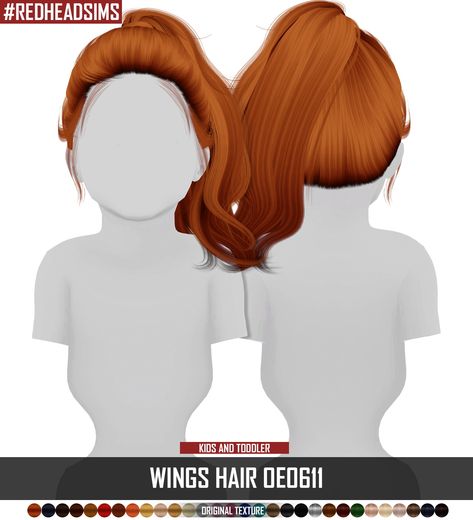 Coupure Electrique's WINGS-OE0611 hair retextured - kids and toddlers version - Long hairstyles ~ Sims 4 Hairs Sims4 Cc Toddler, Ts4 Toddler Cc, Toddler Hair Sims 4, Toddler Cc Sims 4, Sims Baby, Sims 4 Black Hair, Cc Hair, Sims 4 Cc Kids Clothing, The Sims 4 Pc