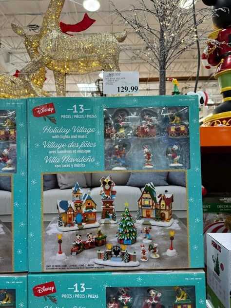 Make a Scene With the Disney Holiday Village From Costco! Disney Christmas Village Display, Disney Christmas Village, Disney Village, Winter Whimsy, Hanukkah Decor, Chanukah Decor, Christmas Village Display, Winter Village, Village Display