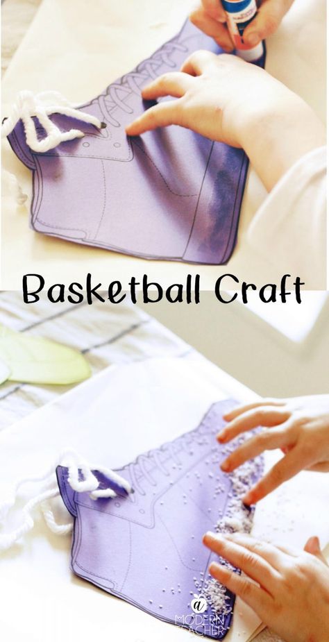 Ball Crafts For Preschoolers, Basketball Craft, Basketball Crafts, Basketball Game Outfit, Crafts For Preschoolers, Cupcakes For Boys, Ball Birthday Parties, Adidas Basketball Shoes, Sport Craft