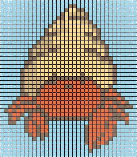 Crab Alpha Pattern, Ocean Pixel Art, Tapestry Earrings, Melty Bead Designs, Crochet Grid, Easy Perler Bead Patterns, Art Coquillage, Fuse Bead Patterns, Perler Art