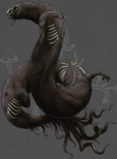 Warframe Art, Bloodborne Art, Creepy Monster, Humanoid Creatures, Scifi Fantasy Art, Creature Artwork, Cool Monsters, Cosmic Horror, Creature Drawings