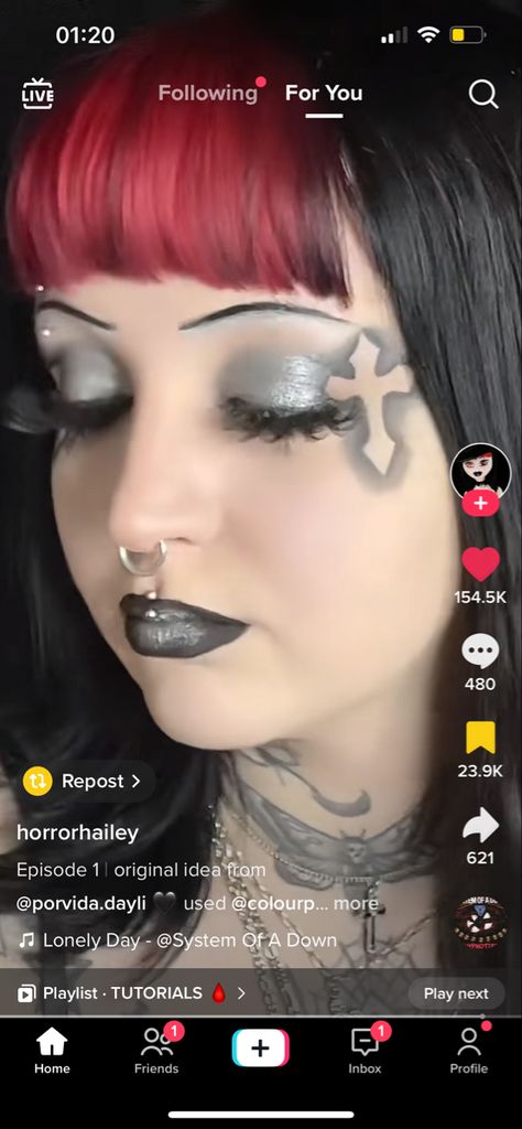 i luv this eye makeup sm - inspo for ghost concert Greyday Tour Makeup, Ghost Bc Makeup, Ghost Makeup Band, Ghost Concert Makeup, Ghost Band Makeup, Ghost Concert Outfit, Concert Makeup Looks, Ghost Concert, Ghost Makeup