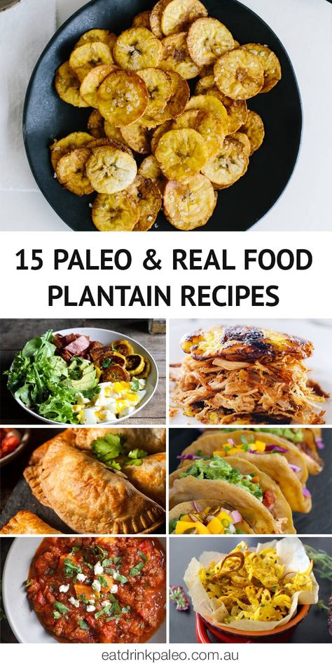 15 Paleo Plantain Recipes + Learn About Plantains For Cooking Plantain Dessert Recipes, Paleo Plantain Recipes, Plantain Dishes, Plantain Dessert, Spanish Homework, Paleo Breads, Plantain Recipes, Alkaline Recipes, Paleo Foods