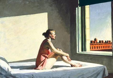 Edward Hopper Paintings, Hopper Art, Istoria Artei, Willem De Kooning, Edward Hopper, Looking Out The Window, Morning Sun, Abstract Landscape Painting, Rembrandt