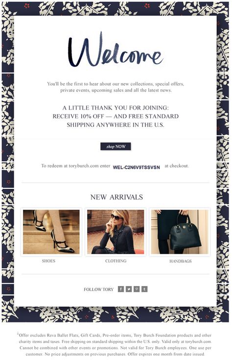 "Great Welcome Note..." Mailchimp Newsletter Design, Email Marketing Examples, Newsletter Ideas, Newsletter Inspiration, Welcome Emails, Tori Burch, Email Inspiration, Email Marketing Design Inspiration, Welcome Note