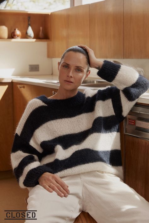 Tasha Tilberg Closed Fall 2019 Campaign | Fashion Gone Rogue Tasha Tilberg, Campaign Fashion, Fashion Photography Inspiration, Fashion Advertising, Plaid Jacket, White Shirts, Ad Campaign, Knitting Inspiration, Minimal Fashion