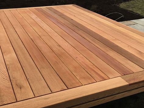 Backyard Deck Ideas On A Budget, Red Cedar Deck, Deck Ideas On A Budget, Garden Office Ideas, Cedar Decking, Backyard Deck Ideas, Ideas For Small Yards, Decking Ideas, Deck Makeover