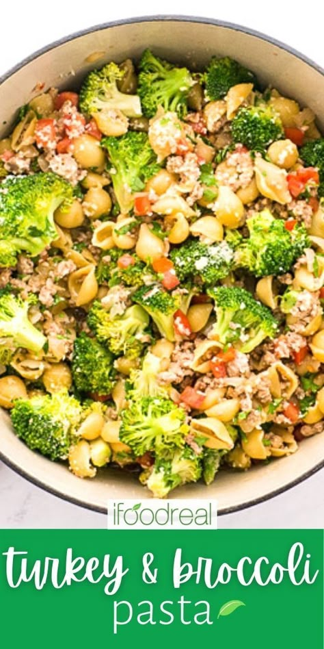 Pasta Recipes Ground Turkey, Meal With Ground Turkey, Ground Turkey And Broccoli, Turkey Pasta Recipes, Ground Turkey Broccoli, Ground Turkey Pasta Recipes, Broccoli Cooked, Turkey Broccoli, Ground Turkey Pasta