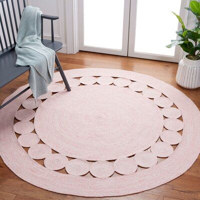 Cape Cod Rug, Cottage Rugs, Eclectic Area Rug, Circular Rugs, Solid Color Rug, Baby Rooms, Rug Colors, Pink Round, Color Rug