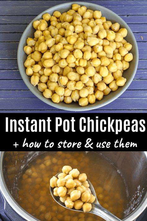 Here’s the handy guide on How to cook chickpeas in Instant Pot. Plus I am sharing many tips, how to store them and some of my favorite ways to use them. This instant pot chickpeas will sure taste much better than canned chickpeas because they are freshly cooked without preservatives. #chickpeas #instantpot Pressure Cooker Chickpeas, Instant Pot Chickpeas, Cook Chickpeas, Cooking Garbanzo Beans, Cooking Dried Beans, Dry Chickpeas, Couple Cooking, Meatless Mondays, Healthy Side