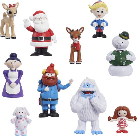 Amazon.com: Just Play Rudolph The Red-Nosed Reindeer® Figure Set, 10-Piece Figure Set : Toys & Games Rudolph Characters, Reindeer Crafts, Amigurumi Cow Pattern, Reindeer Drawing, Disney Junior Mickey Mouse, Reindeer Figure, Rudolph Red Nosed Reindeer, Reindeer Craft, Rudolph The Red Nosed Reindeer