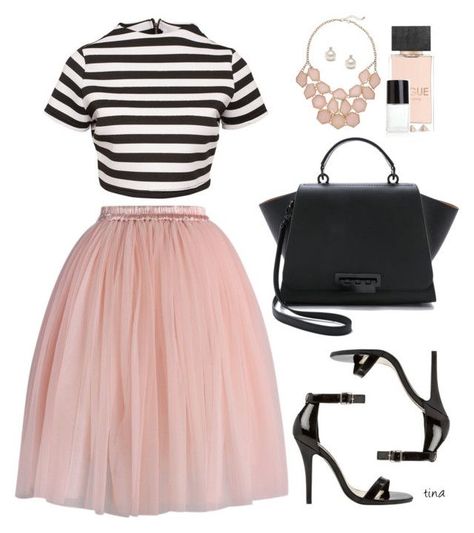 "Pink Tulle Skirt" by matulik77 ❤ liked on Polyvore featuring Chicwish, Glamorous, Steve Madden, ZAC Zac Posen and Crabtree & Evelyn Tule Skirt Outfits, Tulle Skirt Outfits Casual, Stripes Tshirt, Tulle Skirts Outfit, Pink Tulle Skirt, Estilo Pin Up, Look Rose, Moda Chic, Dusky Pink