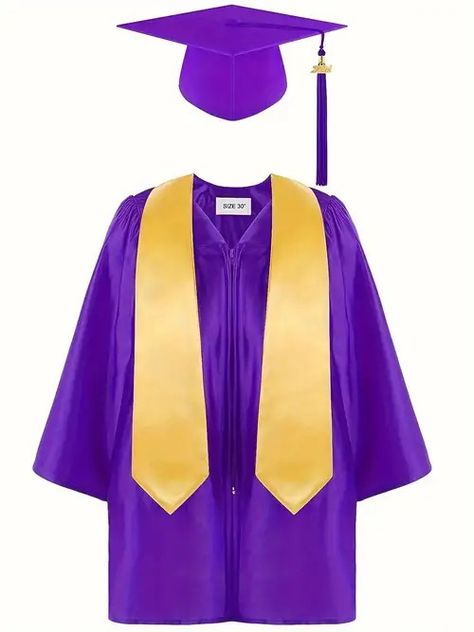 graduation gown yellow graduation dresses - Google Search Kids Graduation Outfit, Graduation Gown And Cap, Graduation Tassel, Graduation Sash, Graduation Cap And Gown, Kids Graduation, Graduation Gown, Boys Outfits, Preschool Graduation