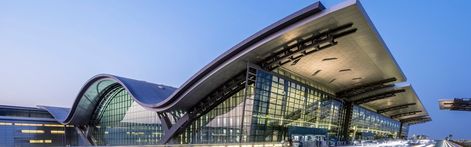 Hamad International Airport, Airport Jobs, Airport Hotel, Commercial Aircraft, Interior Design Magazine, Interior Design Companies, Roof Design, School Architecture, Built Environment