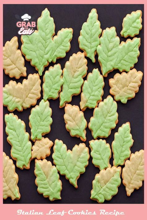 Italian Leaf Cookies Recipe with Chocolate Filling Italian Leaf Cookies Recipe, Leaf Cookies, Homemade Italian, Green Food Coloring, Chocolate Filling, Shaped Cookie, Cookies Recipe, Chocolate Recipes, Try It