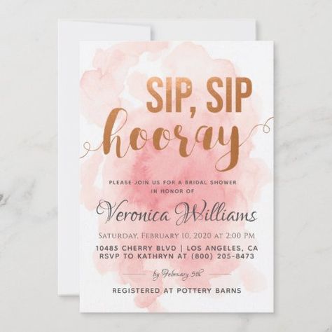 Sip Sip Hooray Bridal Shower Invitation for $2.95 - Bridal Shower Invitations Wine Bridal Shower Invitations, Bridal Shower Champagne, Bridal Shower Wine, Bridal Shower Invitations Printable, Sip Sip Hooray, Gold Invitations, Bridal Shower Invitation, Envelope Liners, Graduation Invitations