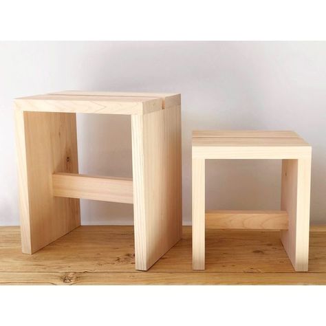 Wood Stools, Hinoki Wood, Wood Tones, Wood Stool, Bath Fixtures, Light Wood, Home Collections, Stools, Bathroom Accessories