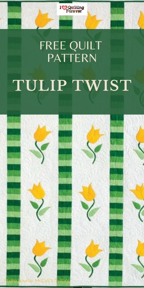 Tulip Quilt Block, Tulip Quilt, Mccalls Quilting, Quilt Block Patterns Free, Quilt Tutorial, Beginner Quilt Patterns, Spring Projects, Free Quilt Patterns, Quilt Block Pattern