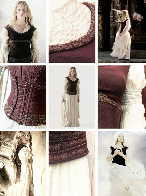 Middle Earth Costume, Lord Of The Rings Costumes For Women, Emma Arryn, Lord Of The Rings Outfits, Eowyn Costume, Eowyn Dress, Eowyn Cosplay, Lotr Fashion, Lord Of The Rings Dress