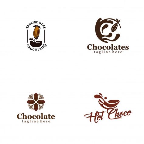 Chocolate logo collection Premium Vector Chocolate Logo Ideas, Chocolate Shop Logo, Chocolate Logo Design Ideas, Chocolate Logo Design, Chocolate Logo, Chocolate Ideas, Unusual Lamps, Tile Covers, Chocolate Design