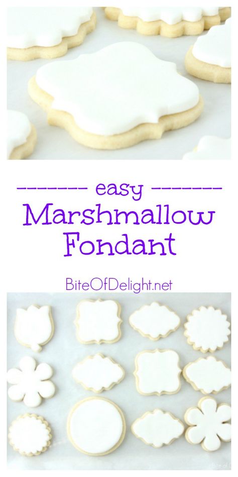 This simple Marshmallow Fondant is easy to make, and only takes 3 ingredients! Perfect for cakes or cookies. Easy Fondant Recipe, Marshmallow Fondant Recipe, Marshmallow Frosting, Fondant Recipe, Marshmallow Fondant, Fondant Cookies, Fondant Decorations, Fondant Icing, Diy Spring