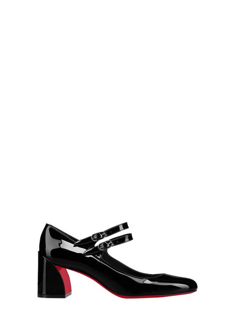 "Find CHRISTIAN LOUBOUTIN Miss Jane Patent Red Sole Pumps on Editorialist. Christian Louboutin patent leather pumps. 2.3\" block heel. Almond toe. Mary Jane straps at vamp. Signature Louboutin red leather sole. \"Miss Jane\" is imported." White Mary Jane Shoes, Red Louboutin, Christian Louboutin Women, Mary Jane Pumps, Red Sole, Red Heels, Leather Mary Janes, Jane Shoes, Red Bottoms