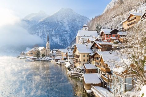 20 Best Winter Destinations in Europe | Road Affair Winter Destinations Europe, Europe In December, Best Winter Destinations, Places To Visit In Europe, Best Places In Europe, Hallstatt Austria, Lakeside View, Winter Destinations, Europe Winter