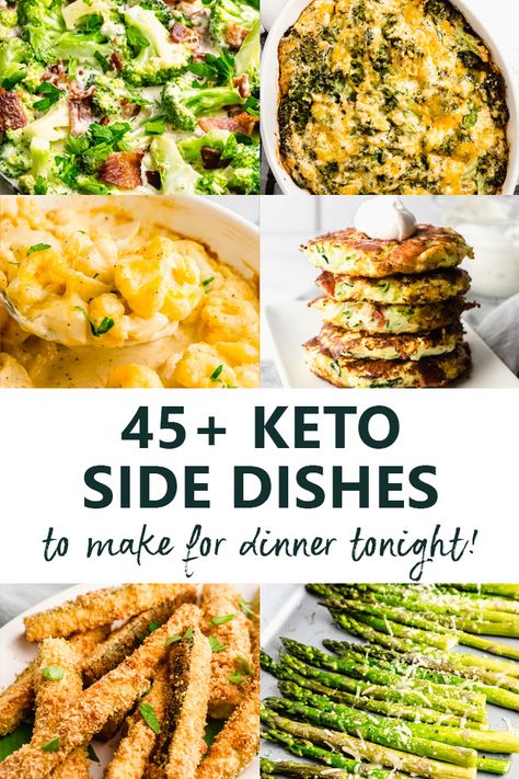 Easy Keto and low-carb vegetable side dish recipes to serve with chicken or steak, for a crowd or for a BBQ . Cauliflower, broccoli, zucchini, and more! Steak Cauliflower, Vegetable Side Dish Recipes, Bbq Keto, Vegetable Side Dish, Keto Side, Albacore Tuna, Cheesy Cauliflower, Vegetable Side Dishes Recipes, Low Carb Chicken Recipes